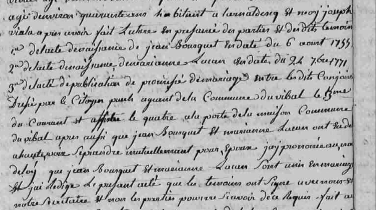Mariage Bousquet Jean - Lacan Marianne 20-Mess-An VII -2.jpg
